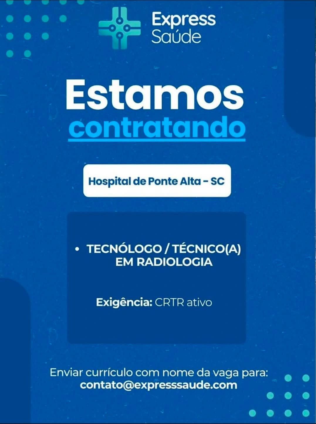 Técnico (a) / Tecnólogo Em Radiologia