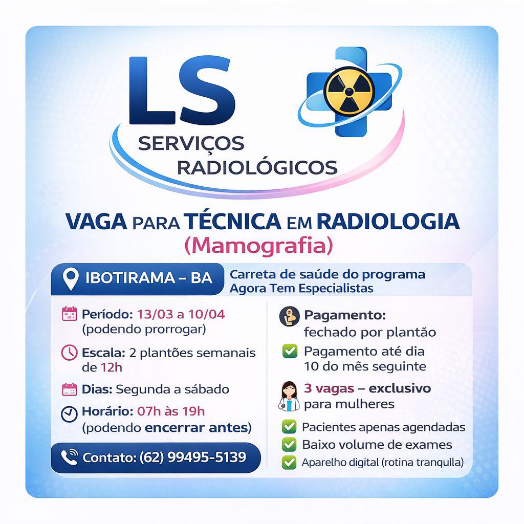 Técnica em Radiologia - Mamografia (Exclusivo Mulheres)